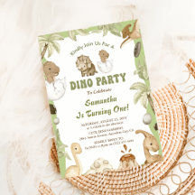 Dino Fiesta | Dinosaurios Cutos Primer Cumpleaños