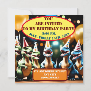 Invitación Dino Mighty II