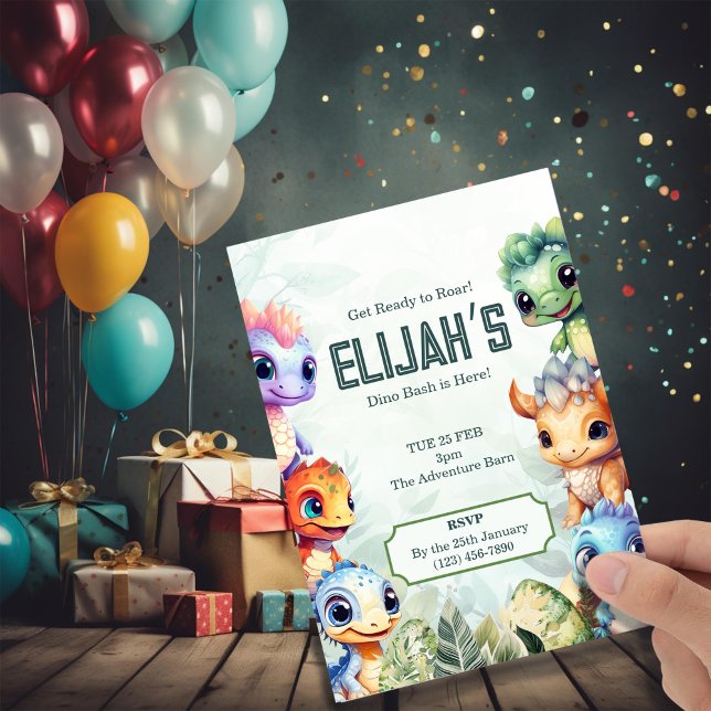 Invitación Dino Roar Birthday Bash (Subido por el creador)