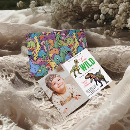 Invitación Dino salvaje Fiesta Dinosaurio segundo cumpleaños