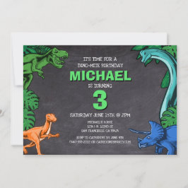 Invitación Dino Trex Jurassic Boy Dinosaur Cumpleaños