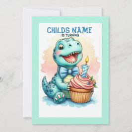 Invitación Dino Turning 1 Cumpleaños