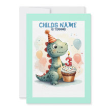 Dino Turning 3 Cumpleaños