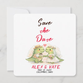 Invitación Dino Wedding Save the Date 