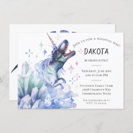 Invitación Dinocorn Crystal | Novedad Graduación de Fantasía