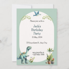 Invitación Dinosaur Adventure Birthday Party Invitation