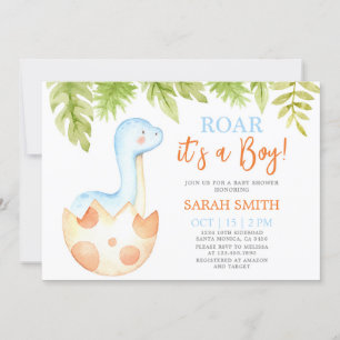 Invitación Dinosaur Baby Shower