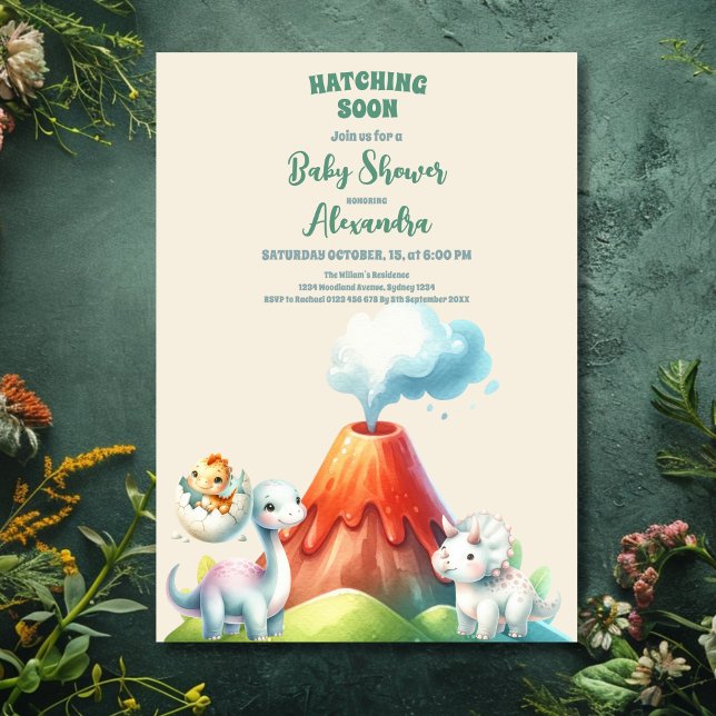 Invitación Dinosaur Baby Shower (Subido por el creador)