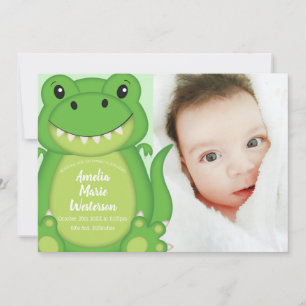 Invitación Dinosaur Baby Shower T-Rex