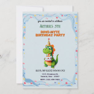 Invitación Dinosaur Birthday Bash Personalizado