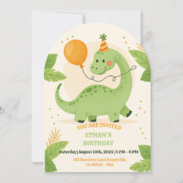 Invitación Dinosaur Birthday Party Invitation 