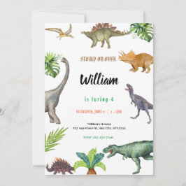 Invitación Dinosaur Birthday Party Invitation 