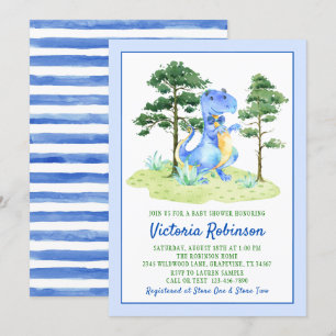 Invitación Dinosaur Boy Baby Shower