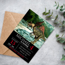 Invitación Dinosaur Spinosaurus Paisaje Fiesta de cumpleaños