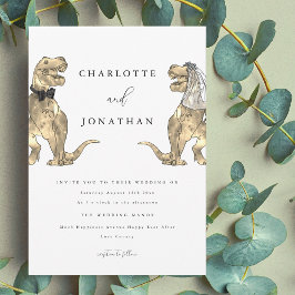 Invitación Dinosaur Theme Wedding