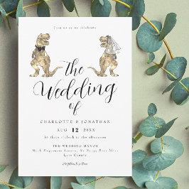 Invitación Dinosaur Theme Wedding 
