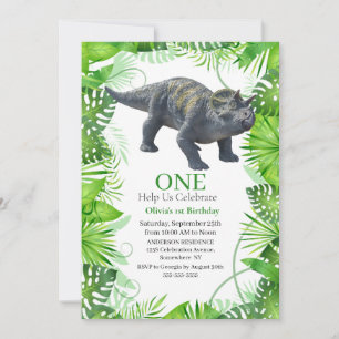 Invitación Dinosaur Triceratops