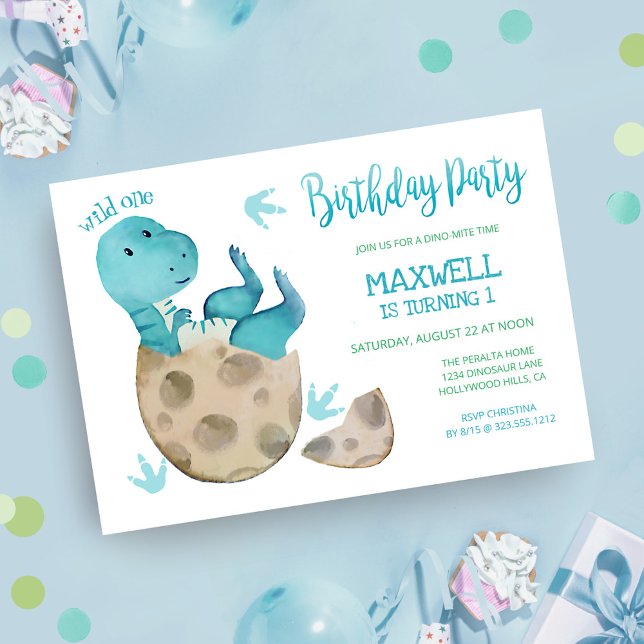 Invitación Dinosaur Tyrannosaurus Rex Boy Cumpleaños (Subido por el creador)