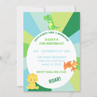 INVITACIÓN DINOSAURIA