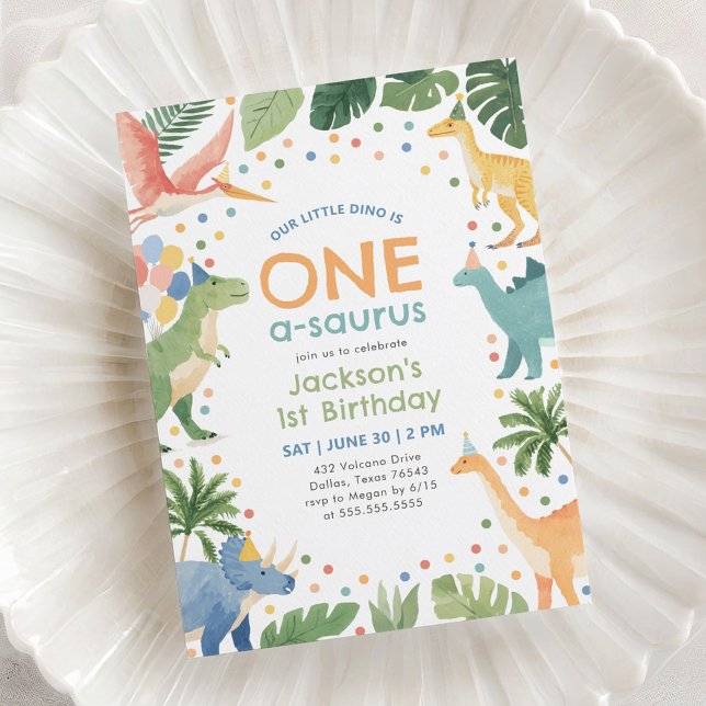 Invitación Dinosaurio 1er cumpleaños (Subido por el creador)