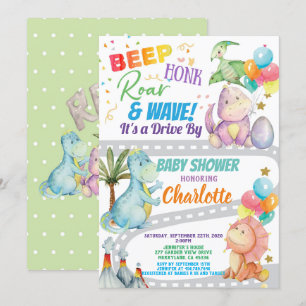 Invitación Dinosaurio a través de Baby Shower