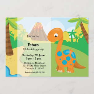 Invitación Dinosaurio adorable