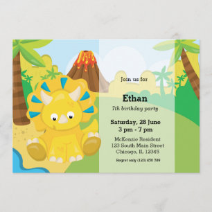 Invitación Dinosaurio adorable