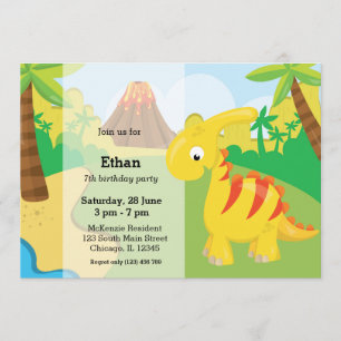 Invitación Dinosaurio adorable