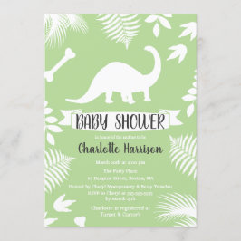 Invitación Dinosaurio Baby Shower del Brontosaurus