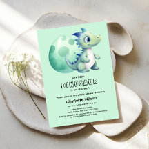 Dinosaurio bebé lindo con su Baby Shower de huevo