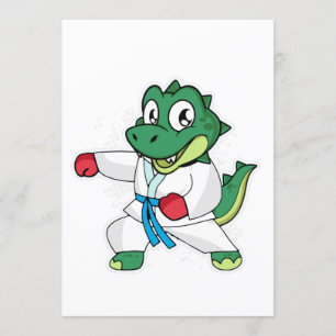 Invitación Dinosaurio de artes marciales