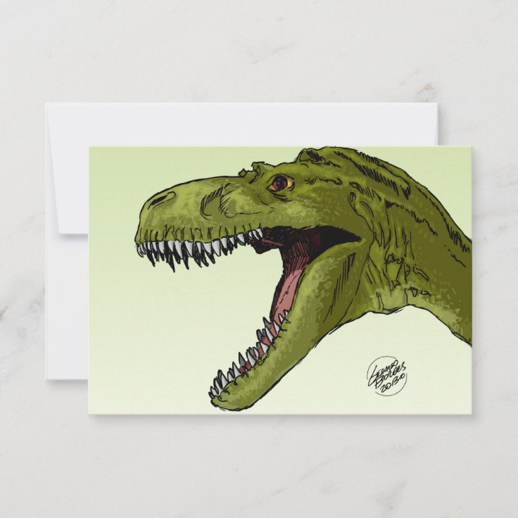 Invitación Dinosaurio del rugido T-Rex de Geraldo Borges 