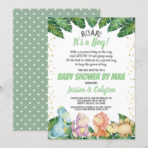 Invitación Dinosaurio es un chico Baby Shower por correo
