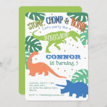 Dinosaurio, fiesta de cumpleaños de niño, verde, c