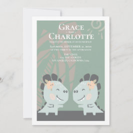 Invitación Dinosaurio gay moderno dos novias Boda