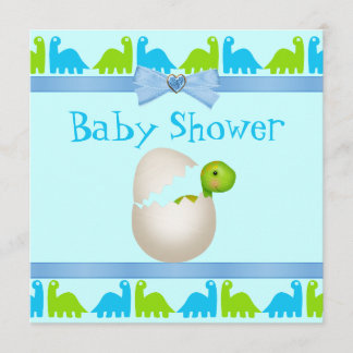 Invitación Dinosaurio nuevamente tramado lindo Baby Shower