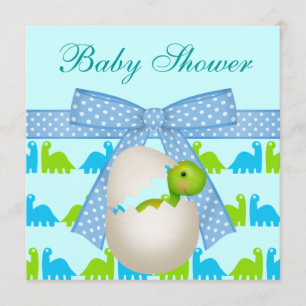 Invitación Dinosaurio nuevamente tramado lindo Baby Shower
