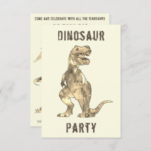 Invitación Dinosaurios Boys VIII Fiesta de cumpleaños T Rex R