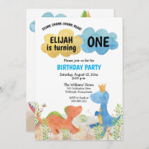 Dinosaurios Cutes Jugando Niño Primer Cumpleaños