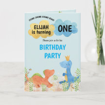 Dinosaurios Cutes Jugando Niño Primer Cumpleaños