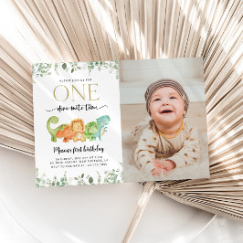 Invitación Dinosaurios Cutos, T-Rex, Jurásico, Primer Cumplea