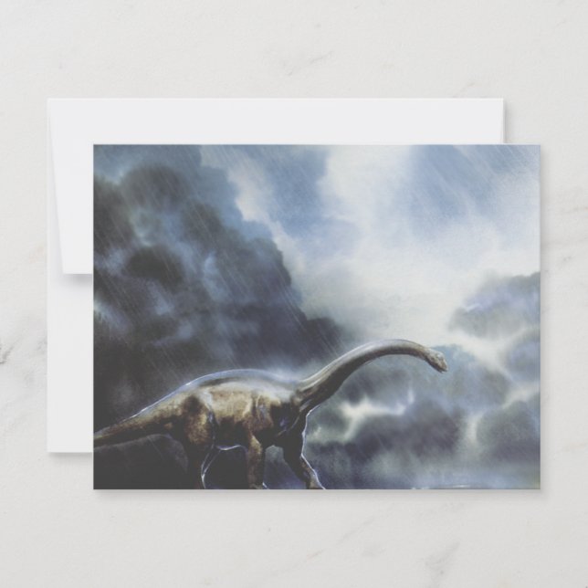 Invitación Dinosaurios de época, fiesta de cumpleaños de Bara (Anverso)