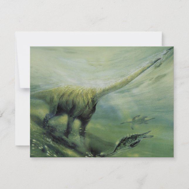 Invitación Dinosaurios de época, fiesta de cumpleaños de Brac (Anverso)