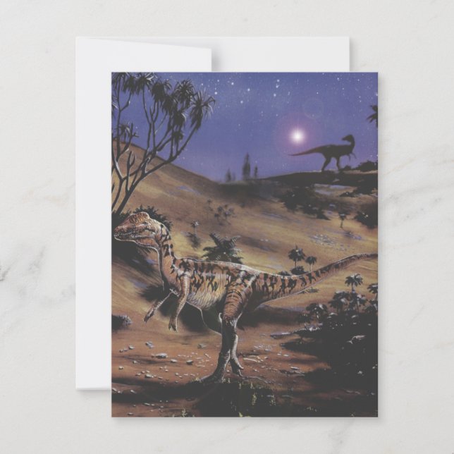Invitación Dinosaurios de época, fiesta de cumpleaños de Dilo (Anverso)