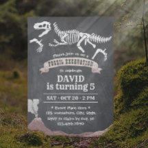 Dinosaurios Fossil Excavation Chalkboard Cumpleaño