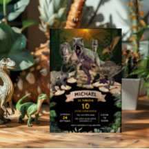 Dinosaurios Jurásico Fiesta de Cumpleaños Stomp Ch