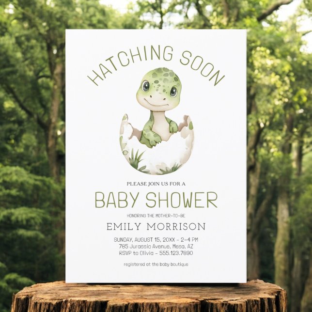Invitación Dinosaurios modernos de odio pronto Baby Shower (Subido por el creador)