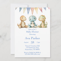 Dinosaurios y amigos Boy Baby Shower