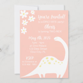 Invitación Dinosaurios y Daisy