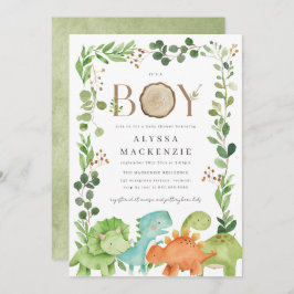 Invitación Dinosaurs Baby Shower Invitation